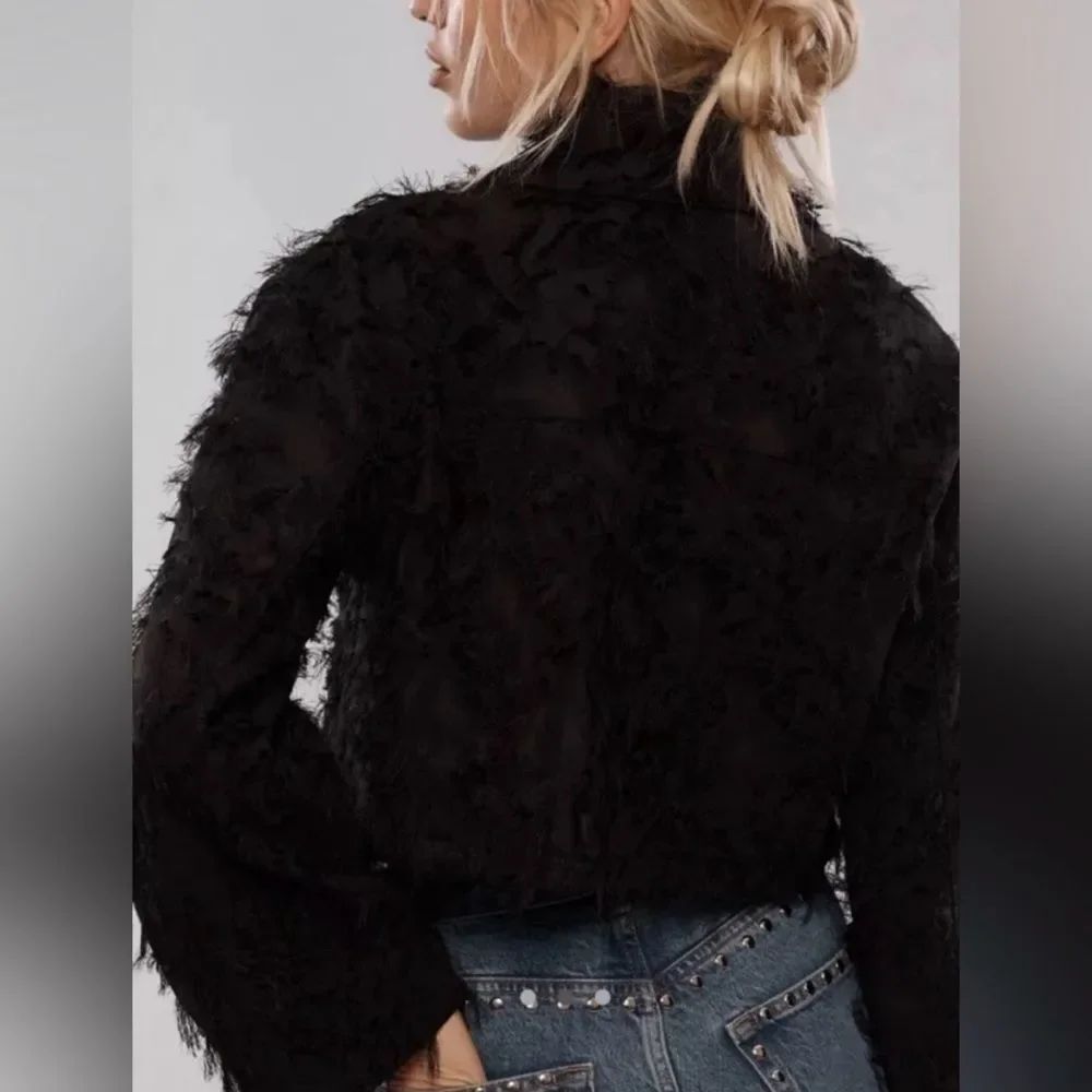 Anthropologie Black Textured Women's Jacket NWT - Picture 2 of 8
